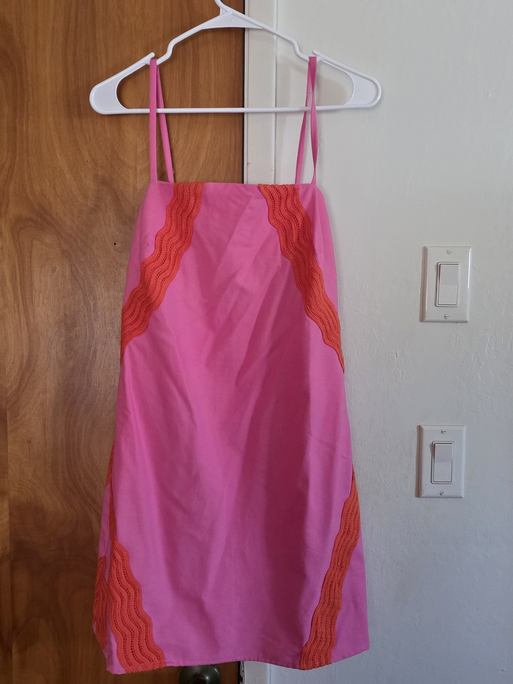 Pink Dress with OrangeWave Trim